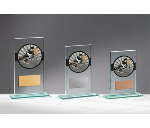 Glas Pokal Ski Slalom FG057 - Transparent Schwarz / 19 cm