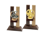 Holz Trophäe Kart FX020/P020 - Auswahl Grau / 19 cm