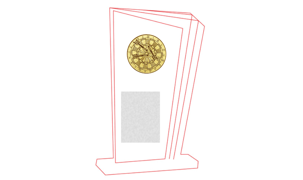 Glas Pokal 172-4 Lasergravur - 23 cm Gold / Laser-Gravur