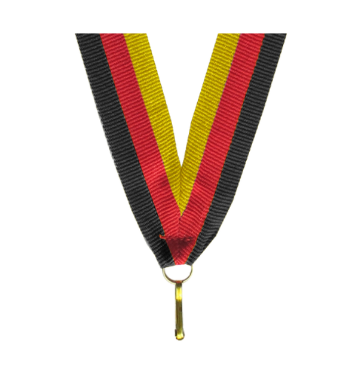 100er Pack Bänder - Breite 11 mm / Länge ca. 400 mm - Schwarz/Rot/Gold / 11x400mm