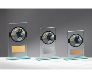 Glas Pokal Golf FG022 - 17 cm / Transparent Schwarz