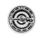 Glastrophäe 136-4 Schild & Emblem - 18 cm / Blau