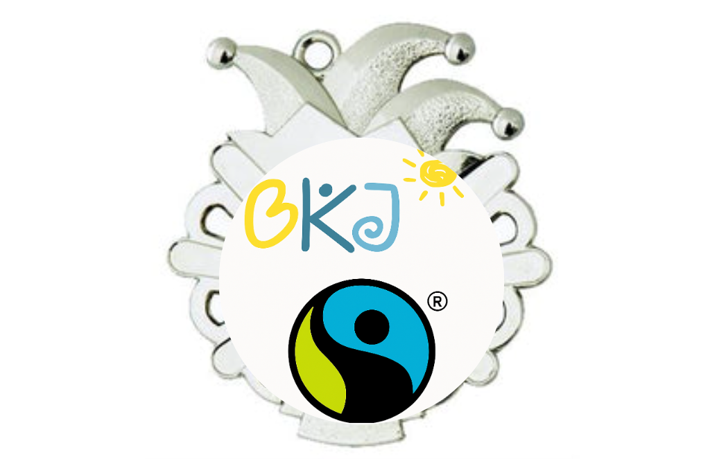 Karnevals Medaille D54-S - Silber / 50x56x2mm