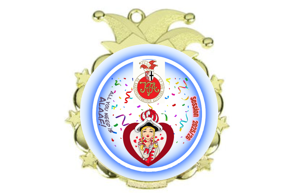 Karnevals Medaille D53 - Gold / 65x70mm