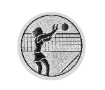 Glas Pokal 137-1 Schild & Emblem - Silber / 19 cm