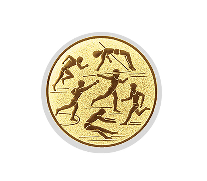 Glas Pokal 8805 blau Schild & Emblem - Silber Blau / 16 cm