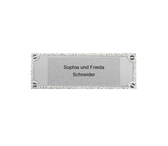 Gravurschild edel in Silber - Silber / 73 x 28 mm
