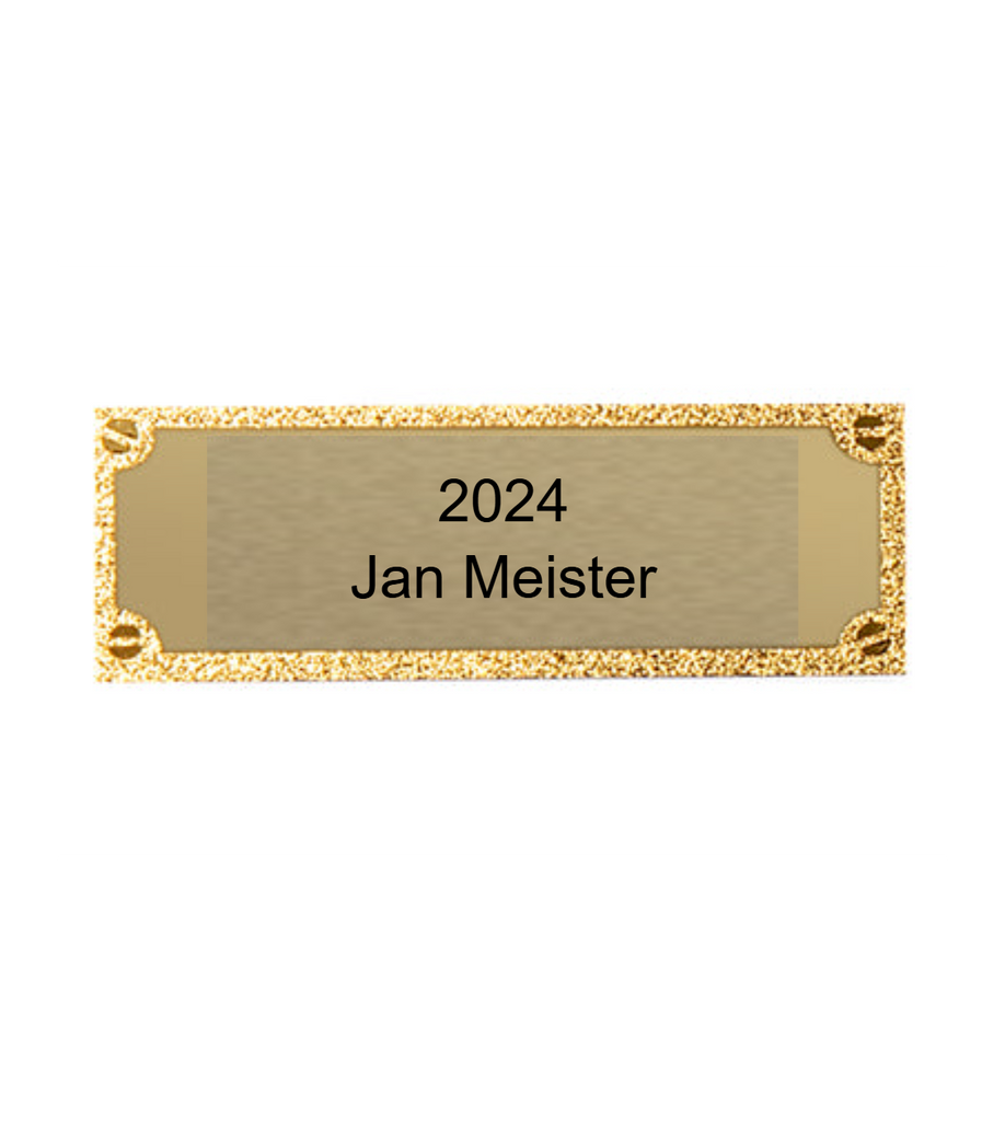 Gravurschild edel in Gold - Gold / 50 x 18 mm