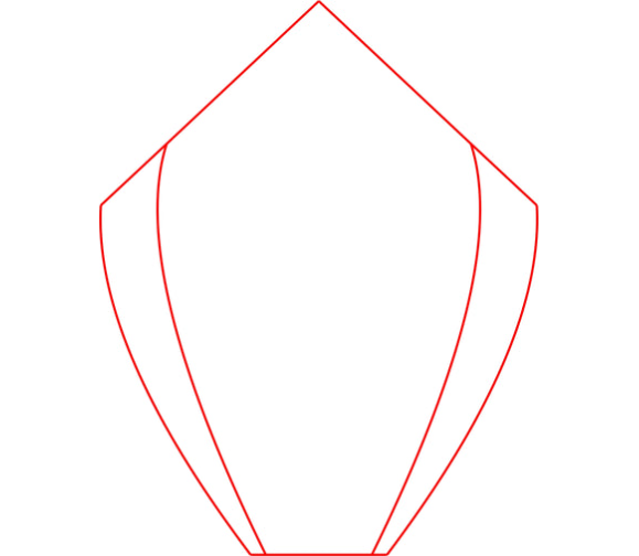 Glas Pokal W341-L - Transparent Rot / 20 cm / Laser-Gravur
