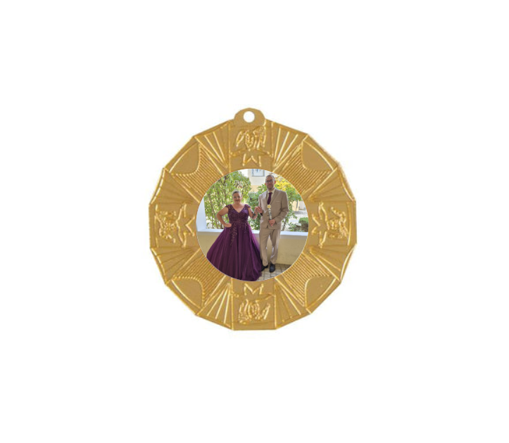 Karnevalsorden F132 Ø 60mm - Gold / 60 mm