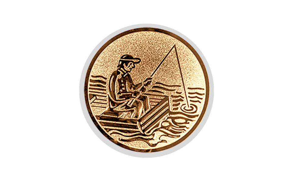 Glas Pokal 8805 blau Schild & Emblem - Silber Blau / 20 cm