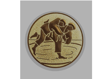 Glas Pokal 8805 blau Schild & Emblem - Silber Blau / 20 cm