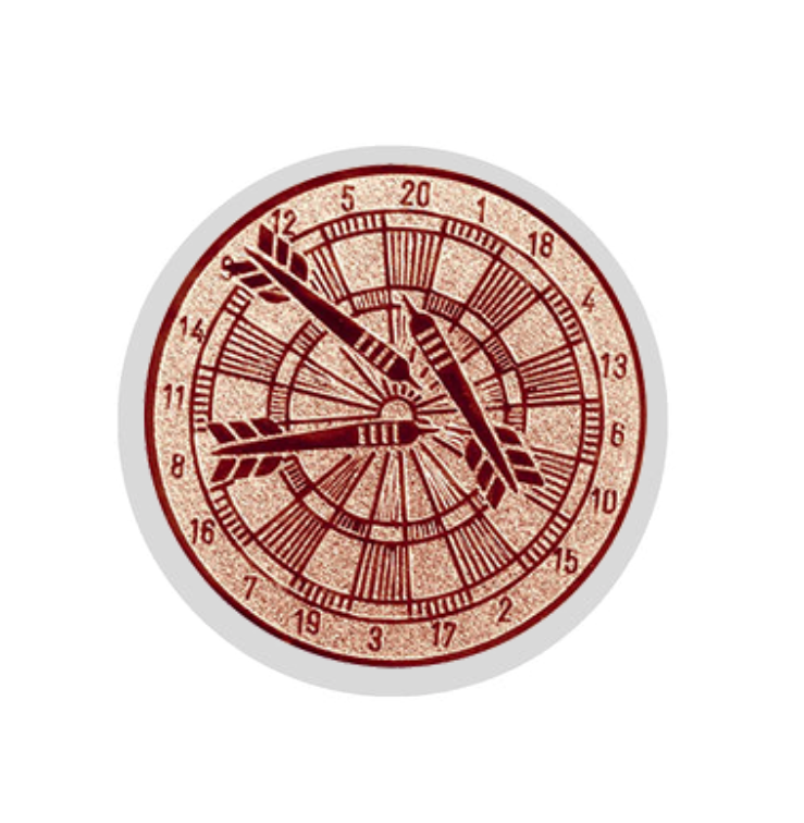 Glastrophäe 136-2 Schild & Emblem - Bunt / 18 cm