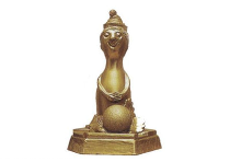 Kegel Pudel - Gold / 16 cm