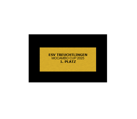 Fußballpokal 87-0 - Gold Schwarz / 55 cm