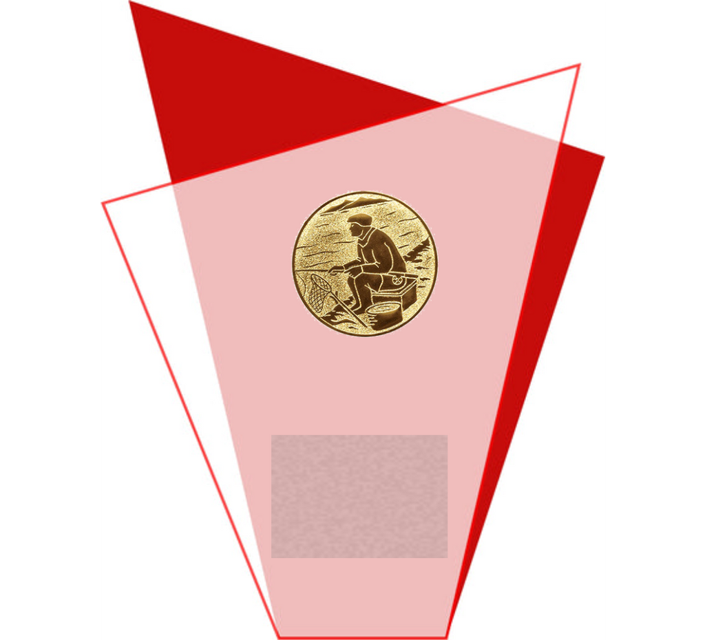 Glas Pokal Blau GL.051-L oder Rot GL.052-L - Rot / 17.5 cm / Laser-Gravur