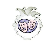 Karnevals Medaille D54-S - Silber / 50x56x2mm