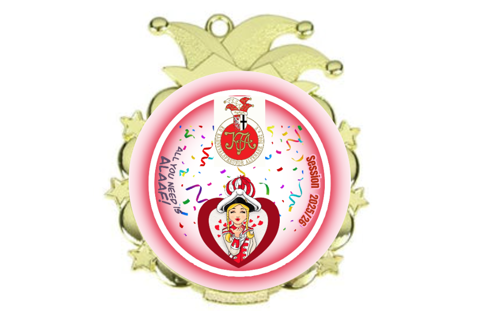 Karnevals Medaille D53 - Gold / 65x70mm