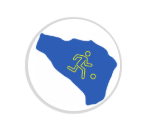 Glas Pokal 8805 blau Schild & Emblem - Silber Blau / 20 cm