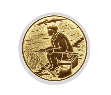 Glastrophäe 136-4 Schild & Emblem - 15 cm / Blau