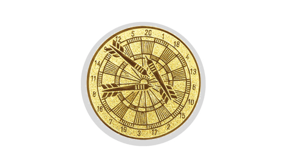 Glastrophäe 136-4 Schild & Emblem - 15 cm / Blau