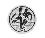 Glas Pokal 8805 blau Schild & Emblem - Silber Blau / 18 cm