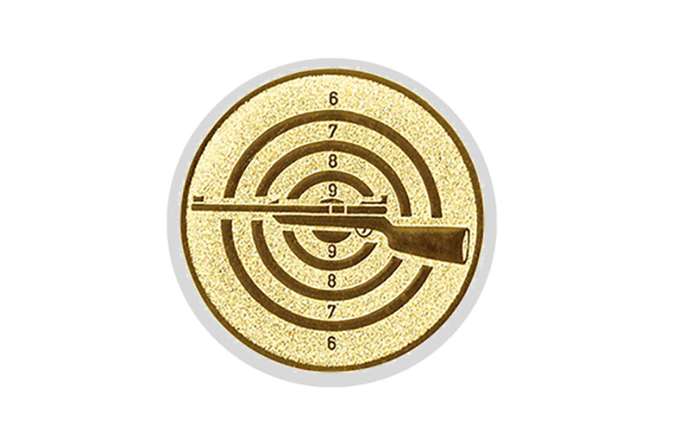 Glastrophäe 136-2 Schild & Emblem - Bunt / 13 cm