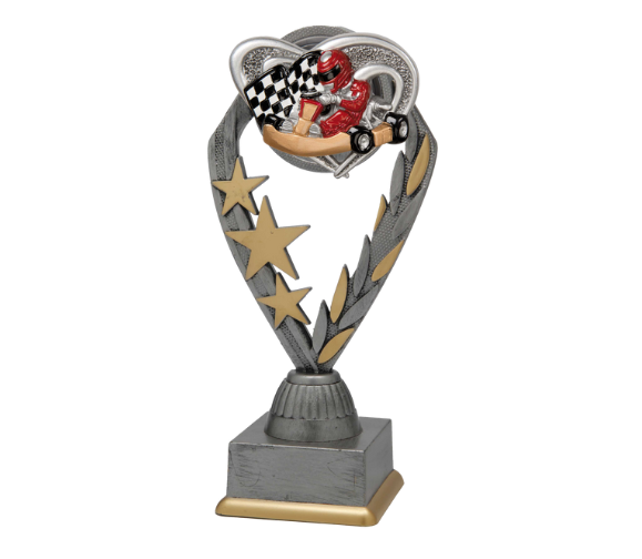 Kart Pokal PFS_029 - 19.5 cm / Silber Mehrfarbig