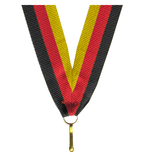 100er Pack Bänder Breite 22 mm / Länge ca. 400 mm - Schwarz/Rot/Gold / 22x400mm