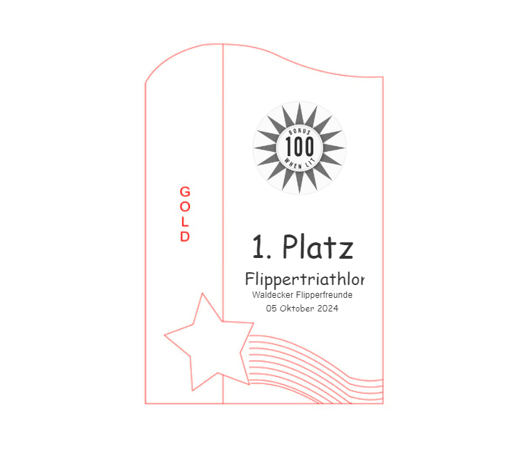 Glas Pokal 137-1 - Gold / 19 cm / Laser-Gravur