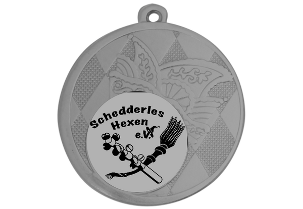 Karnevals Medaille D121 - 50 mm / Silber