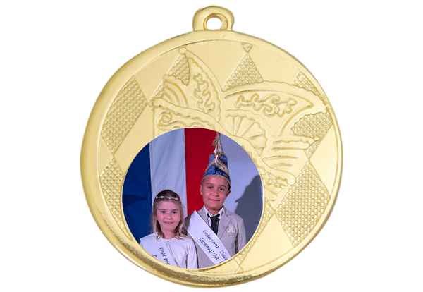 Karnevals Medaille D121 - 50 mm / Gold