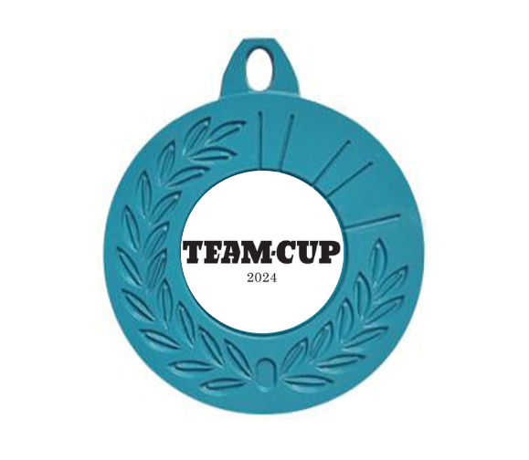 Farbmedaille Ø 50 mm - Türkis / 50 mm