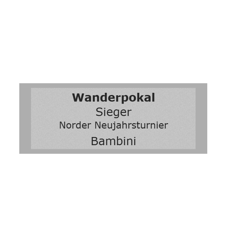 Gravurschild Silber selbstklebend - Silber / 80 x 30 mm