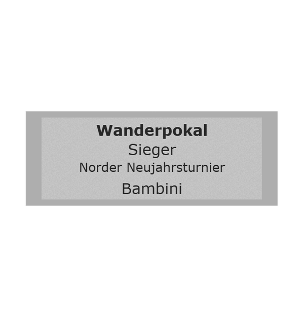 Gravurschild Silber selbstklebend - Silber / 80 x 30 mm