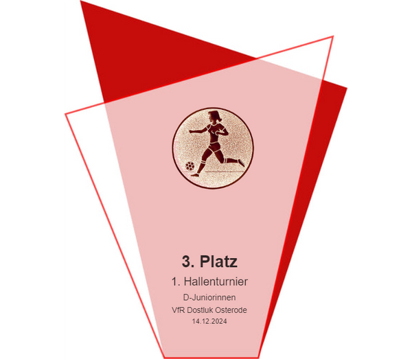 Glas Pokal Blau GL.051-L oder Rot GL.052-L - Rot / 17.5 cm / Laser-Gravur