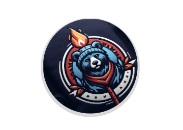 Glas Pokal W341 Schild & Emblem - Glas/Rot / 15 cm