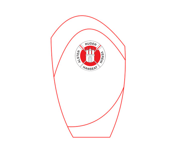 Glaspokal W55 rot - Rot/Transparent / 20.5 cm