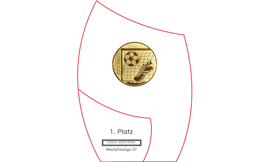 Glas Pokal Blau 8808-L - Transparent Blau / 20.5 cm / Laser-Gravur