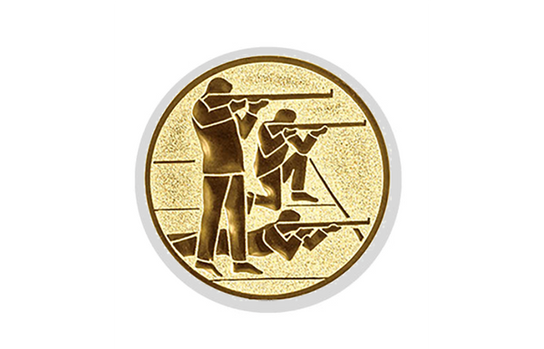 Glas Pokal 8805 blau Schild & Emblem - Silber Blau / 16 cm