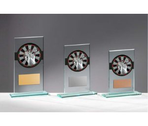 Glas Pokal Dart FG011 - 17 cm / Transparent Schwarz