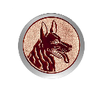 Glas Pokal 137-1 Schild & Emblem - Bronze / 19 cm