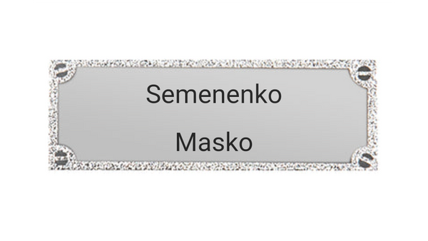 Gravurschild edel in Silber - Silber / 73 x 28 mm