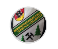 Glas Pokal 8808 Blau Schild & Emblem - Transparent Blau / 18.5 cm