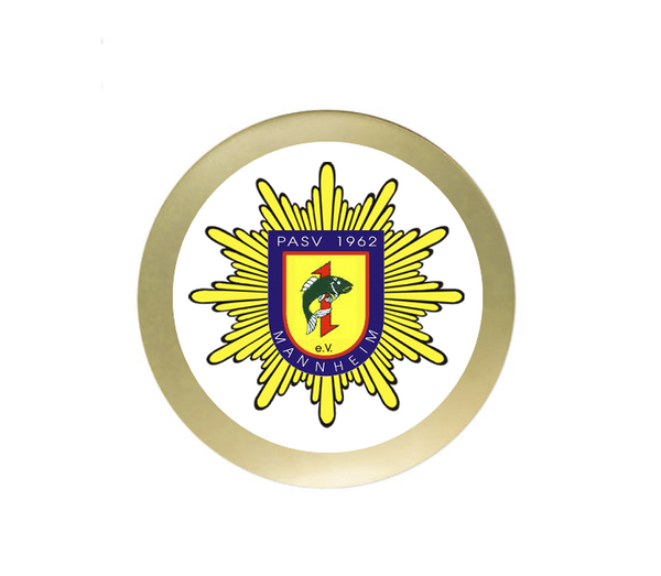 Glas Ständer Schild & Emblem - 21.5 cm / Auswahl Blau