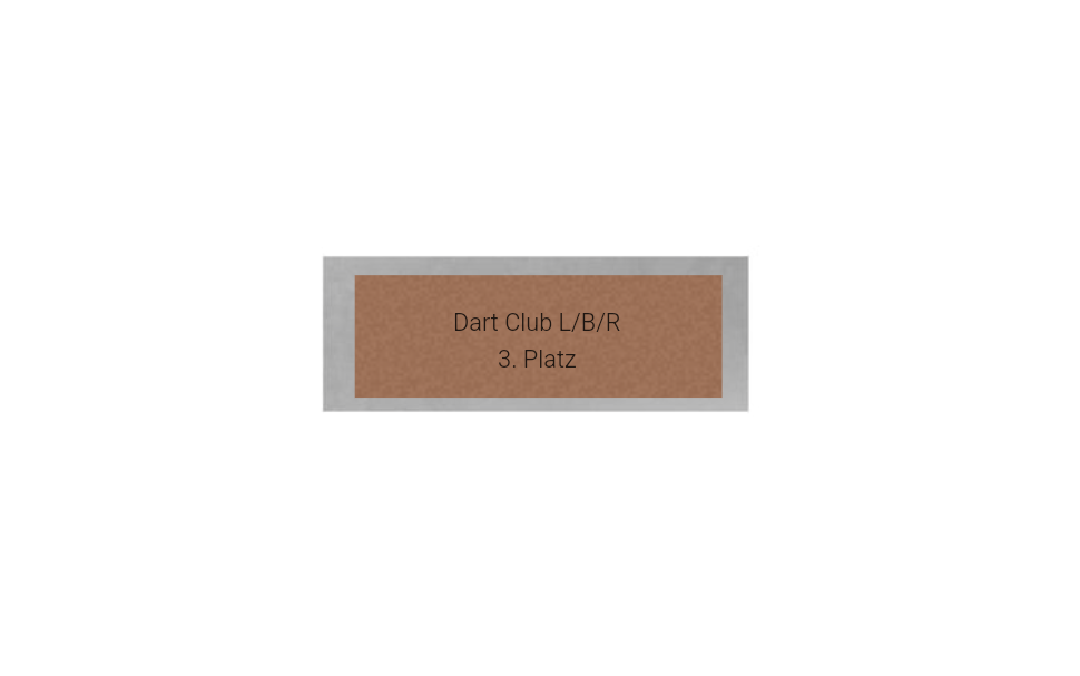 Dart Pokal FG4121 - 17 cm / Silber Mehrfarbig