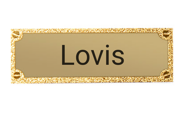 Gravurschild edel in Gold - Gold / 62 x 25 mm