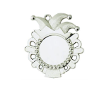 Karnevals Medaille D54-S - Silber / 50x56x2mm