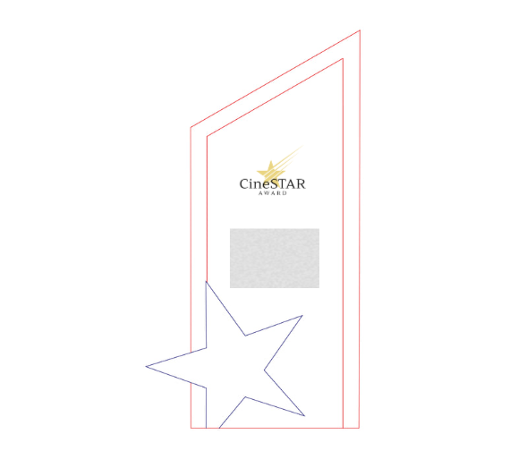 Crystal Ice Star Peak 7905 - Laser-Gravur / Gefrostet / Klar / 22 cm