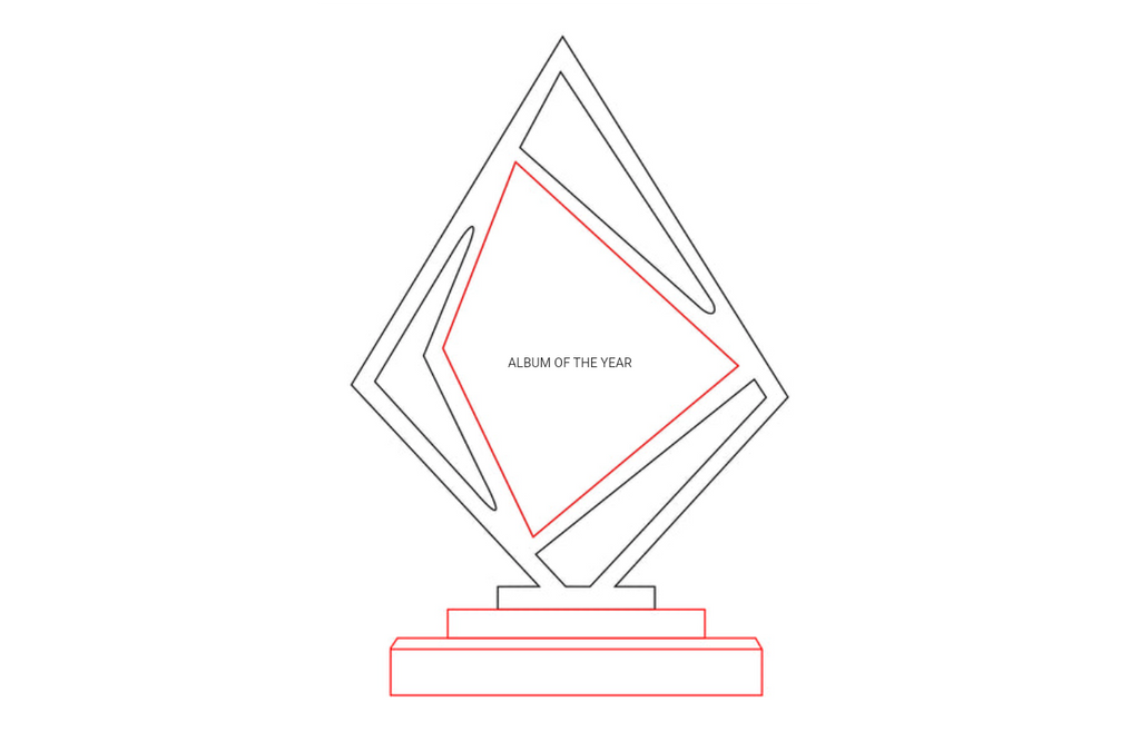 Golden Kite Award 79015 - Laser-Gravur / Gold / Klar / 23 cm